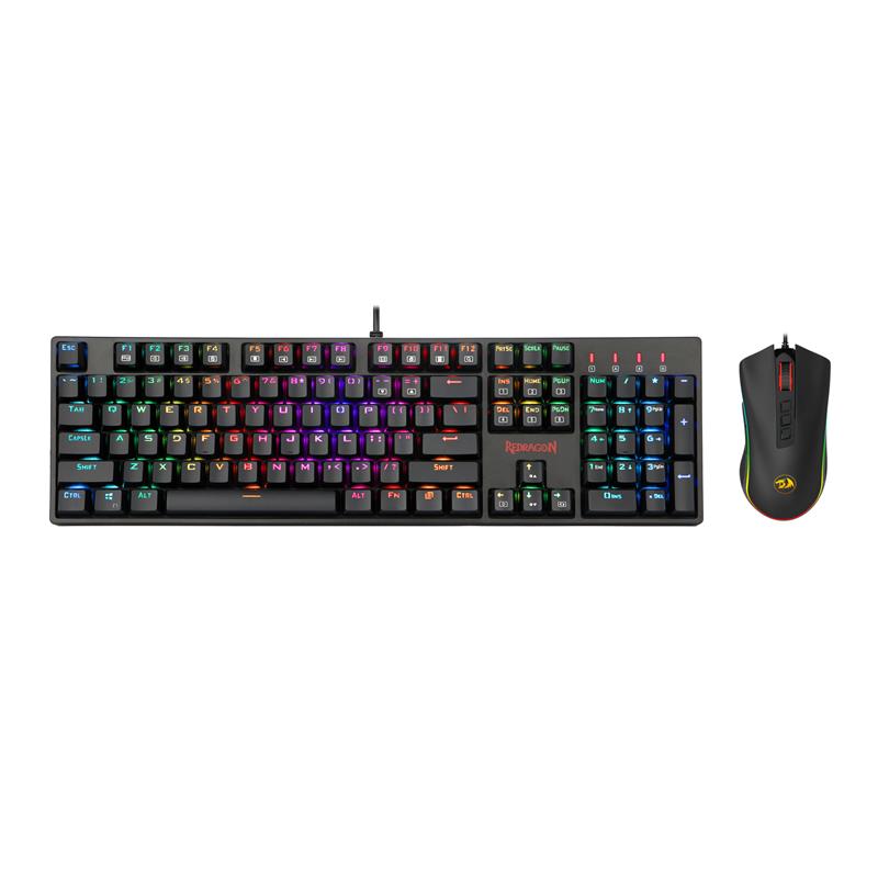 REDRAGON (K582-BA) - Clavier mécanique filaire + souris M711 Cobra(Open Box)