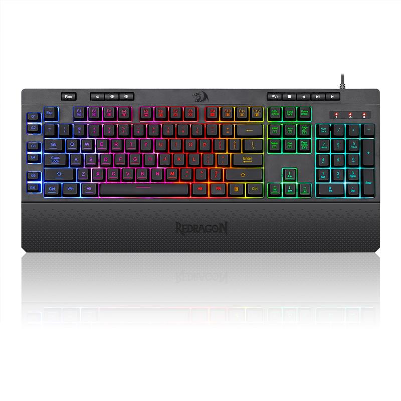 Redragon K512RGB Membrane Gaming Keyboard with Detachable Wrist Rest