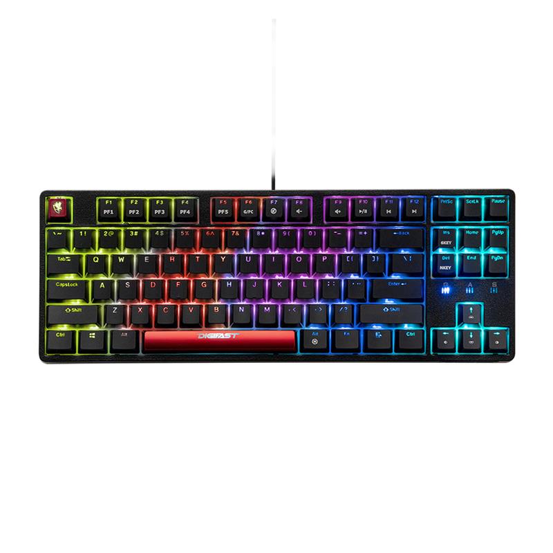 Digifast Mechanical RGB Tenkeyless Gaming Chronus Series Keyboard with RED Cherry MX Switches - CS21-R