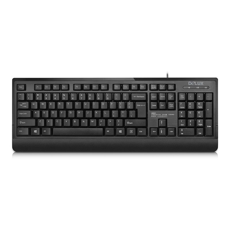 DELUX Standard Keyboard Black With USB Connector