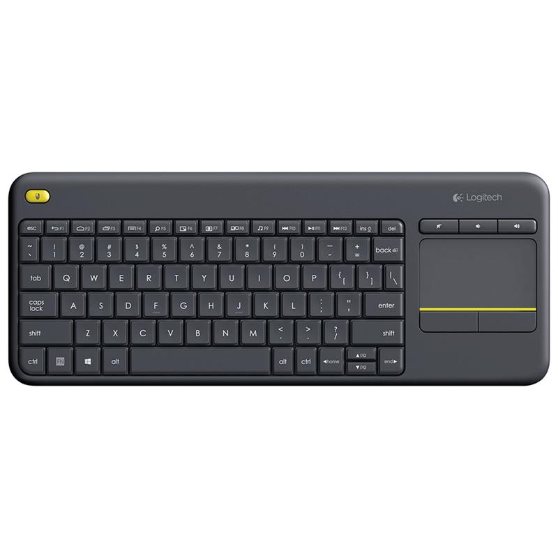 LOGITECH K400 Plus Wireless Touch Keyboard – Black(Open Box)