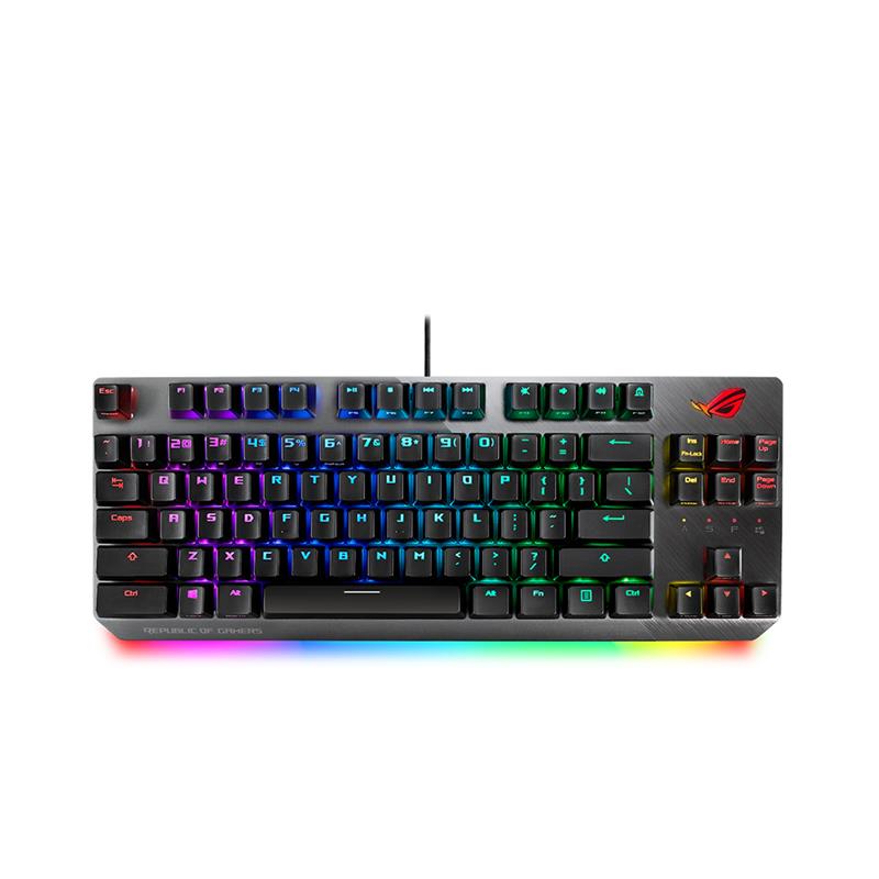 ASUS ROG Strix Scope NX TKL 80% Gaming Mechanical Keyboard, ROG NX Red Linear Switches, Detachable Cable, Wider Ctrl Key, Steal