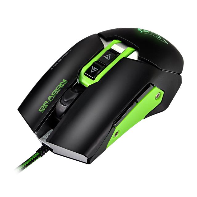 DRAGON WAR ELE-G18 Ambidextrous Gaming Mouse w/ Macro Function, Black