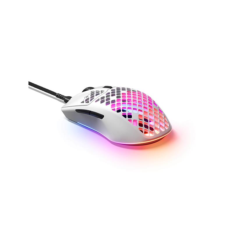 STEELSERIES Aerox 3 Snow- Super Light Gaming Mouse - 8,500 CPI TrueMove Core Optical Sensor - Ultra-lightweight 59g Water Resis