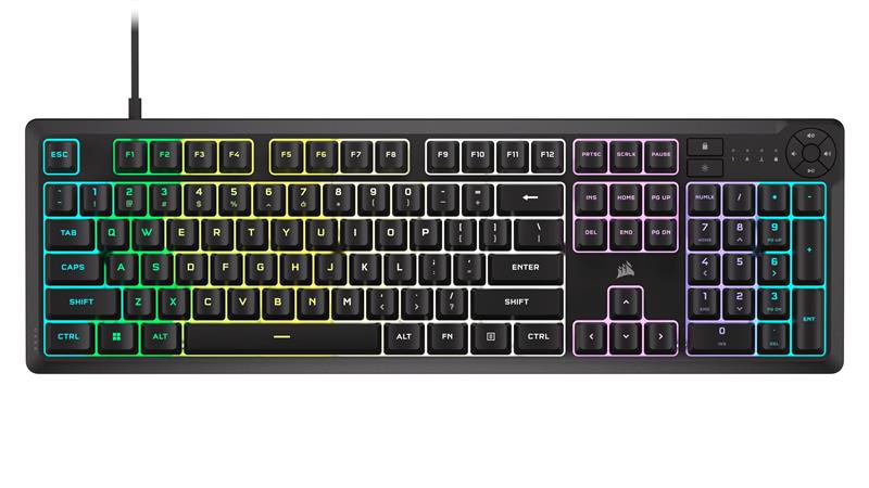 Clavier de jeu filaire RVB CORSAIR K55 CORE - LED RVB rétroéclairé