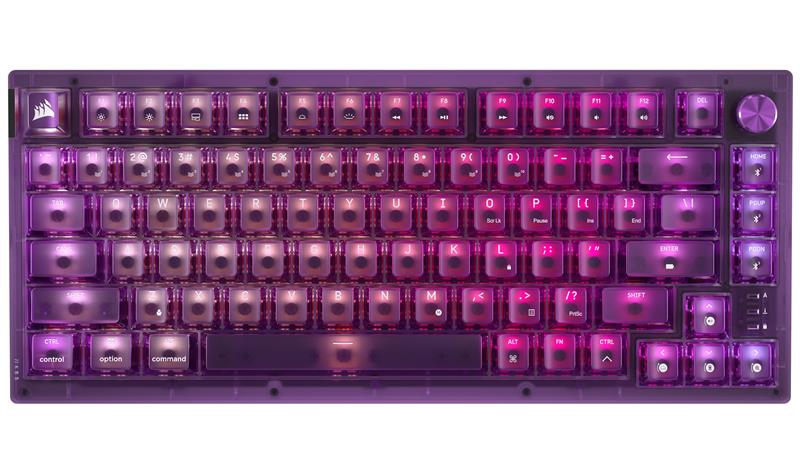 CORSAIR K65 PLUS 75% Gaming Keyboard, Atomic Purple