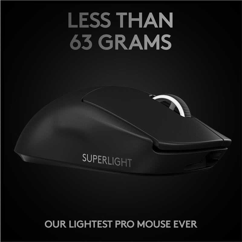 Logitech G PRO X SUPERLIGHT ブラック LOGITECH PRO X SUPERLIGHT Wireless Gaming Mouse - Black (910