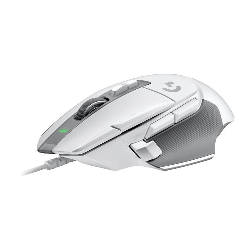 LOGITECH G502 X Wired Gaming Mouse - LIGHTFORCE hybrid optical-mechanical primary switches - White(Open Box)