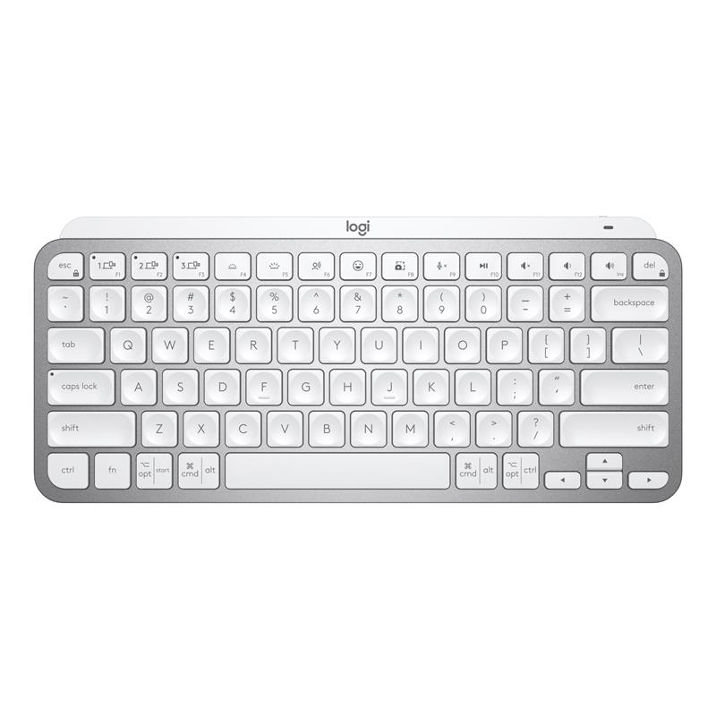 Introducing MX Keys Mini, a smaller, smarter, and mightier minimalist keyboard made for creators in Pale Grey