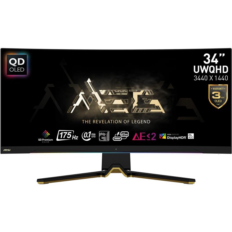 MSI MEG 342C QD OLED 34" Ultrawide 21:9 Curved 1800R Gaming monitor(Open Box)