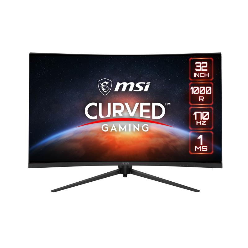 MSI G321CQP E2 32" 16:9 Curved 1000R, 170 Hz 1ms QHD  Gaming Monitor(Open Box)