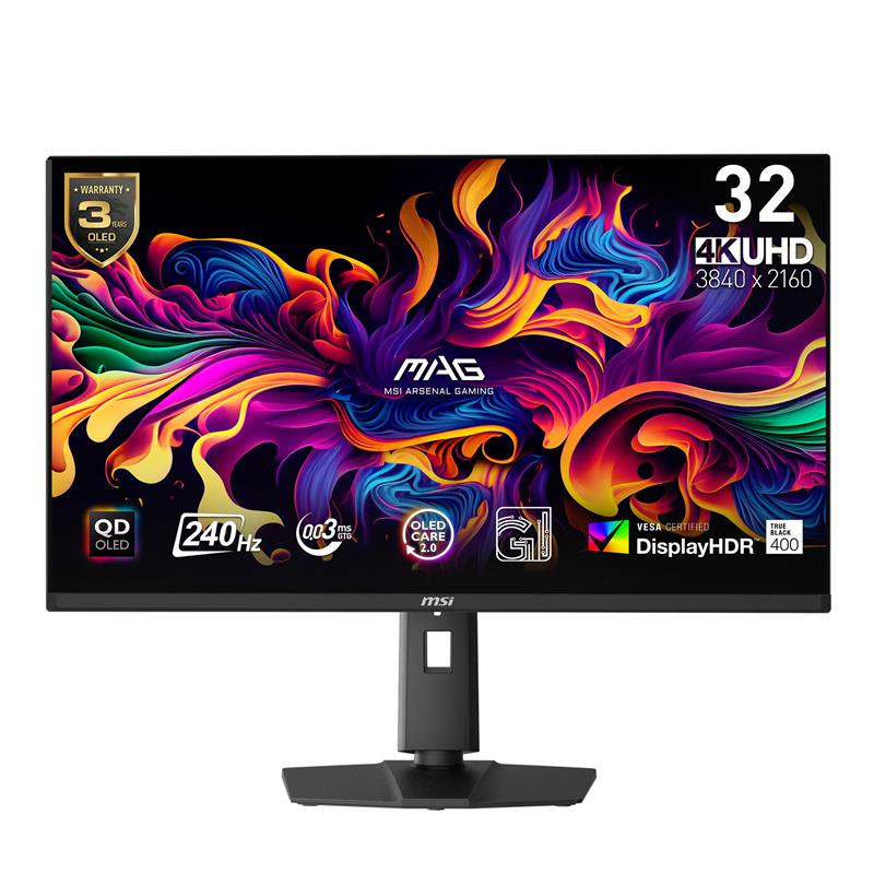 MSI MAG 321UPX QD-OLED 32" 16:9, QD-OLED Gaming Monitor, 240Hz 0.03ms