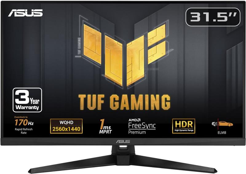 ASUS TUF Gaming 32" QHD 2560x1440 VA 170Hz 1ms (MPRT) Gaming Monitor