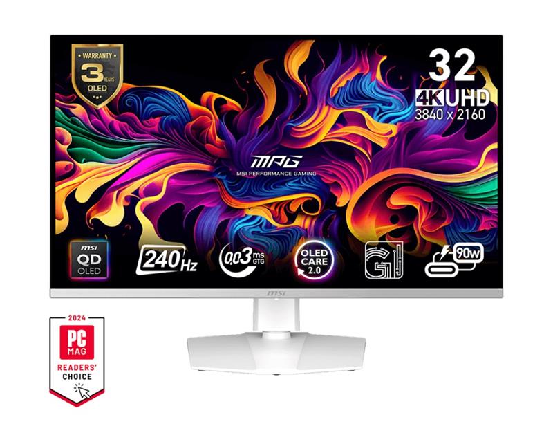 MSI MPG 321URXW QD-OLED 32" 16:9 UHD, 240Hz 0.03ms Monitor, Ai engine