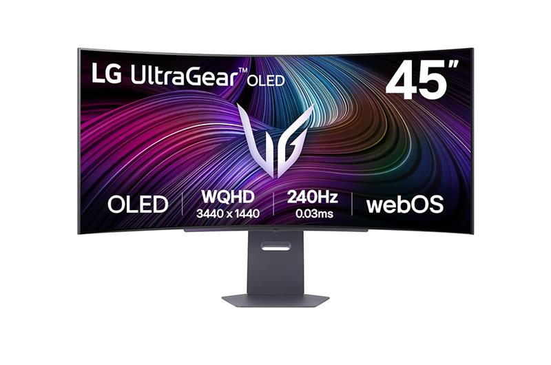 LG 45インチ ウルトラワイドモニター、ゲーミング 240Hz LG UltraGearから240Hz有機ELゲーミングモニタ45GR95QE-B。44.5型