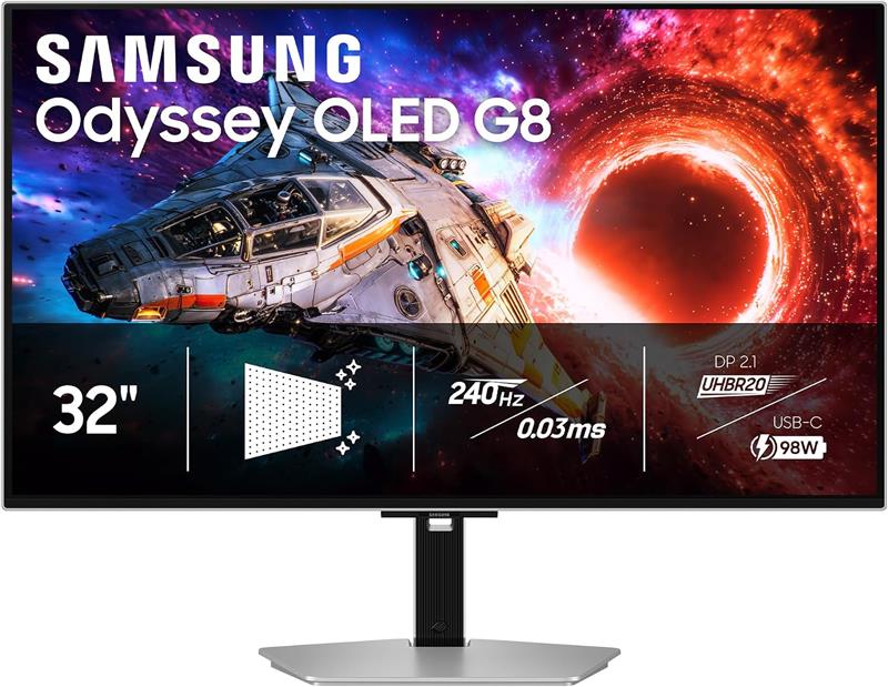 Samsung Odyssey 32 po 3840 x 2160 Tandem QD-OLED 240Hz de jeu Moniteur