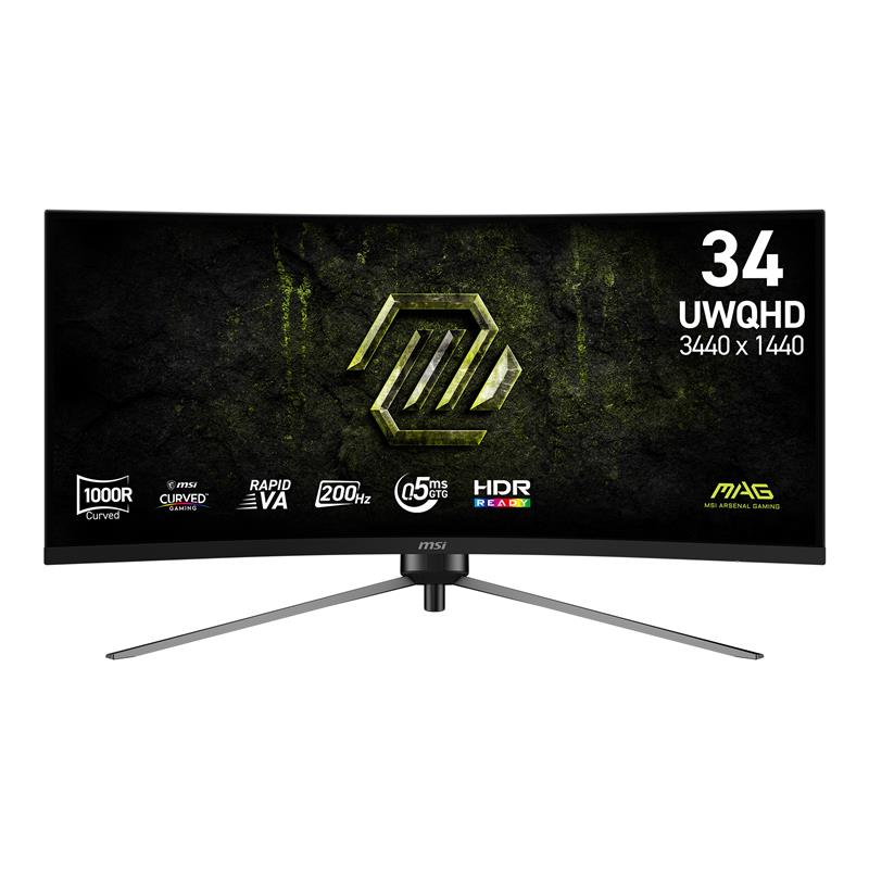 MSI MAG 34 po 3440 x 1440 UWQHD Rapid VA 200Hz de jeu Moniteur