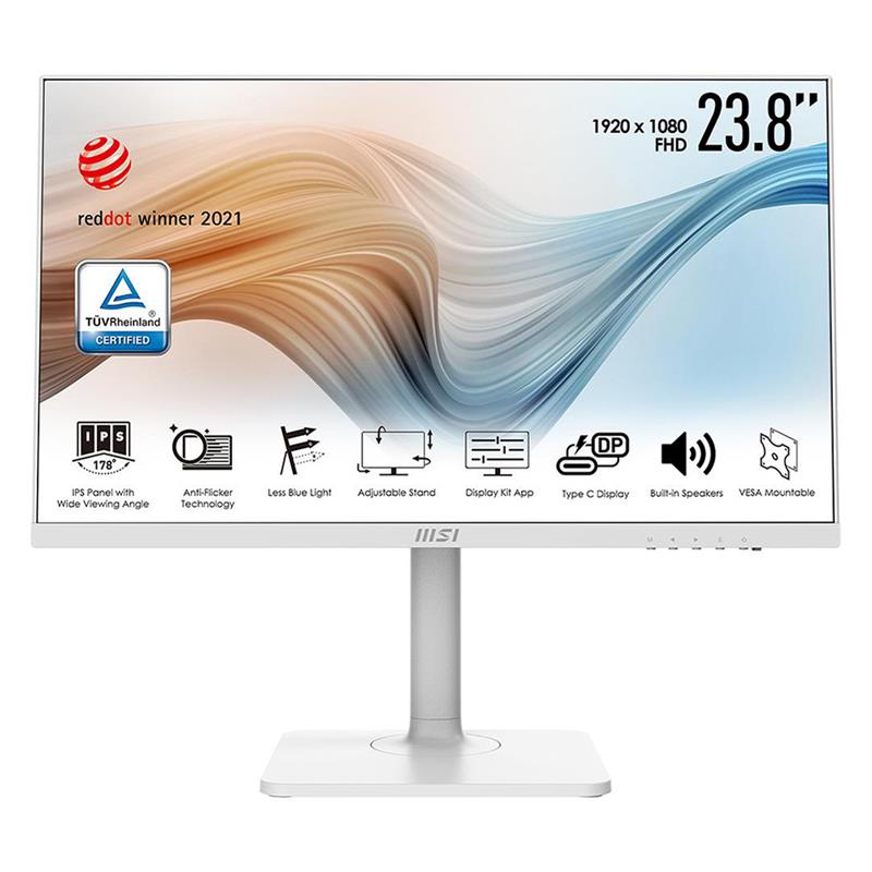 MSI Modern MD241PW 24" 16:9 IPS Monitor, 75Hz 5ms, 1920 x 1080 (FHD)(Open Box)