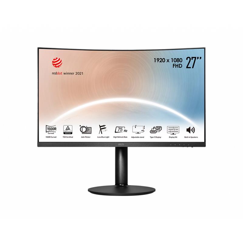 MSI 27" Modern MD271CP Curved monitor, 75Hz 5ms, FHD USB-C(Open Box)