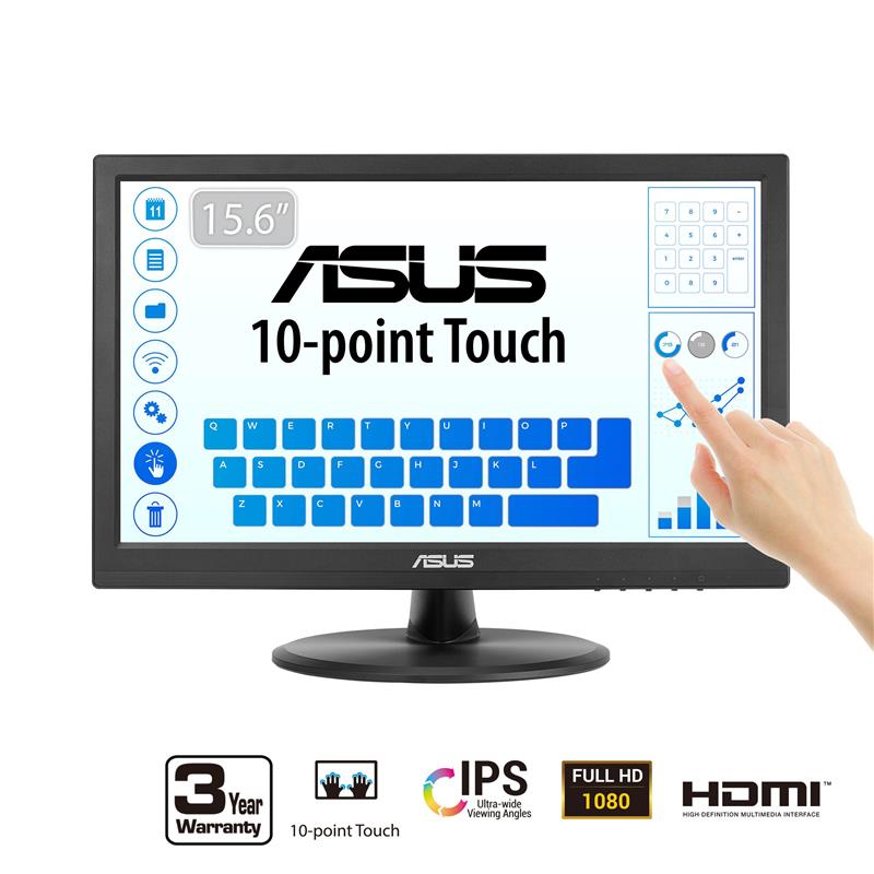 ASUS VT169HE 16" FHD 1920x1080 IPS 60Hz 5ms (GTG) Office Monitor