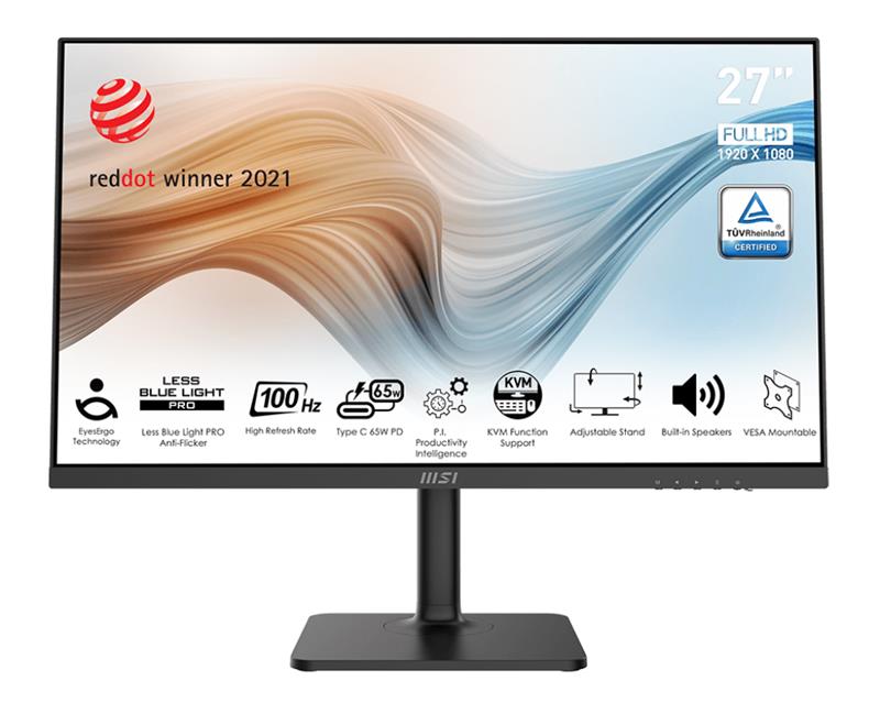 MSI Modern 27" FHD 1920x1080 IPS 100Hz 1ms (MPRT)  Business Monitor