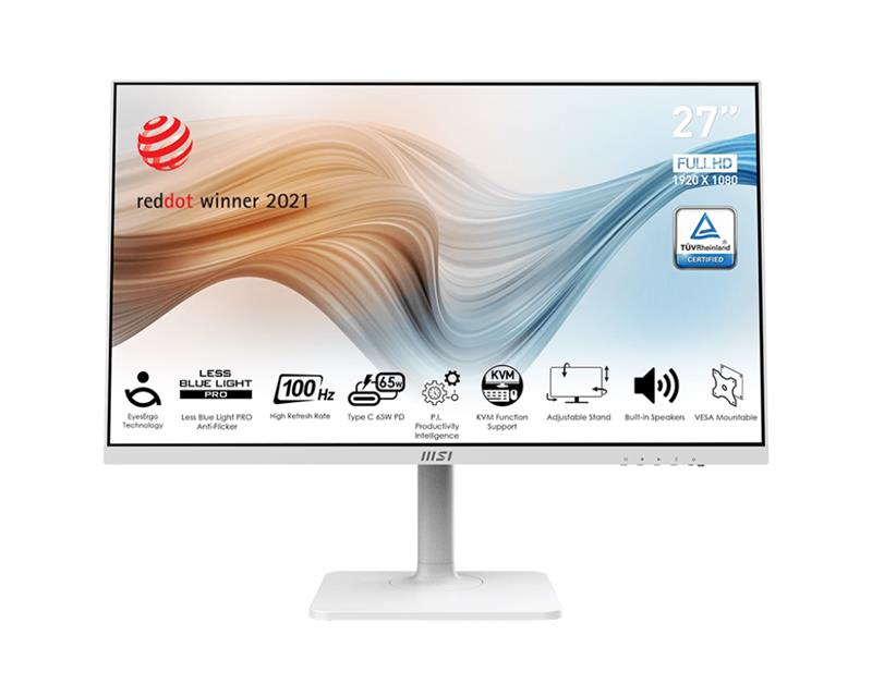 MSI Modern 27" FHD 1920x1080 IPS 100Hz 1ms (MPRT) Business Monitor