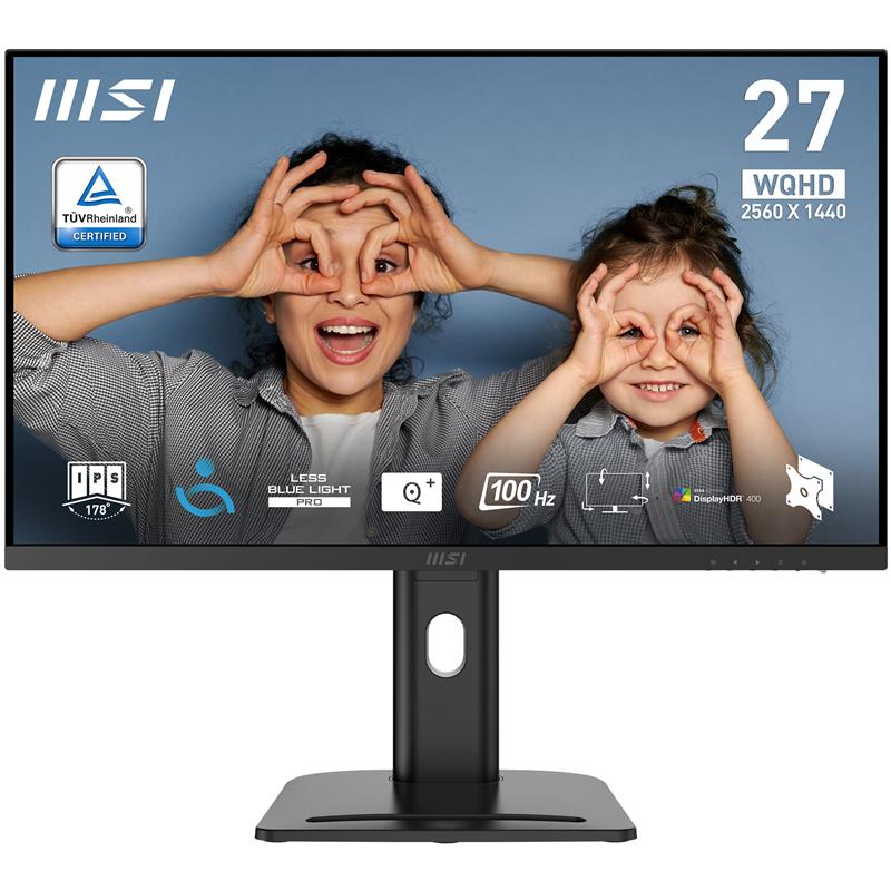 MSI Pro 27" WQHD 2560x1440 IPS 100Hz 1ms (MPRT) Gaming Monitor