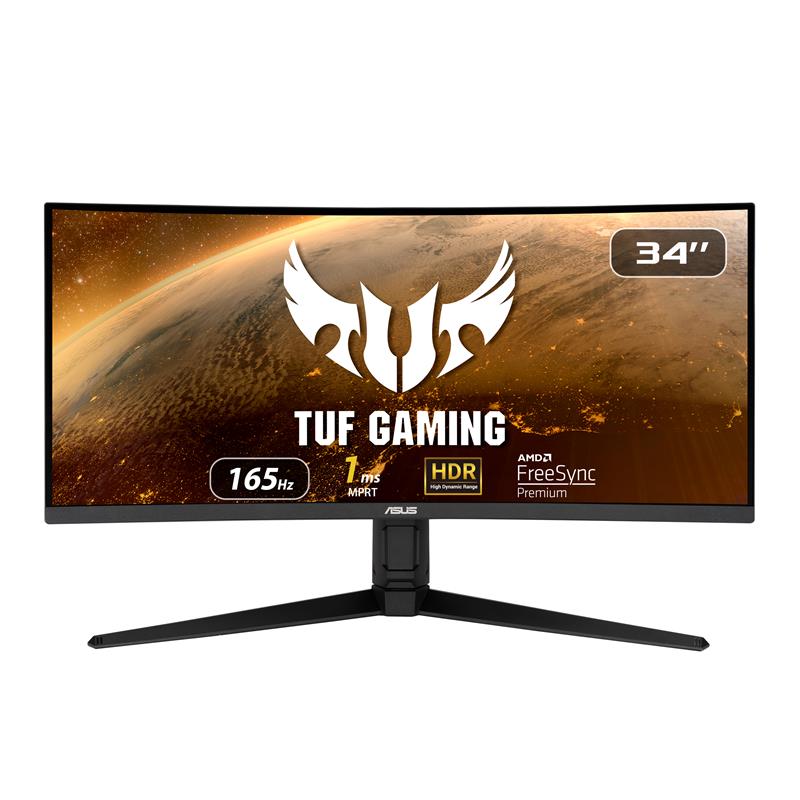 ASUS TUF Gaming VG34VQL1B 34” Curved HDR Monitor, WQHD (3440x1440), 165Hz, 1ms, Extreme Low Motion Blur, FreeSync Premium, Eye 