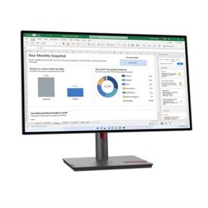 Lenovo ThinkVision P27q-30 27" Class Webcam WQHD LCD Monitor - 16:9 - Raven Black