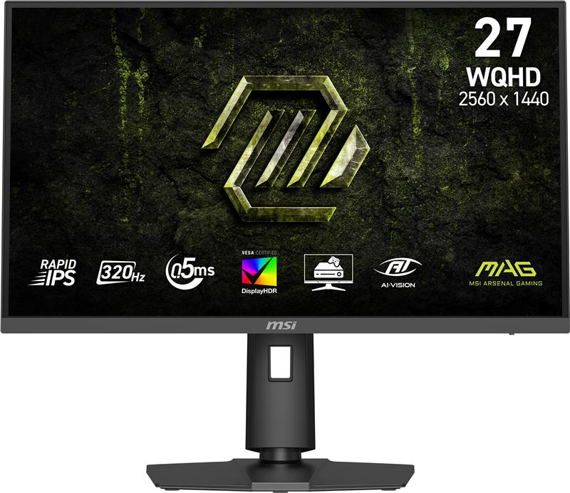 MSI MAG 27 po 2560 x 1440 QHD Rapid IPS 320Hz de jeu Moniteur