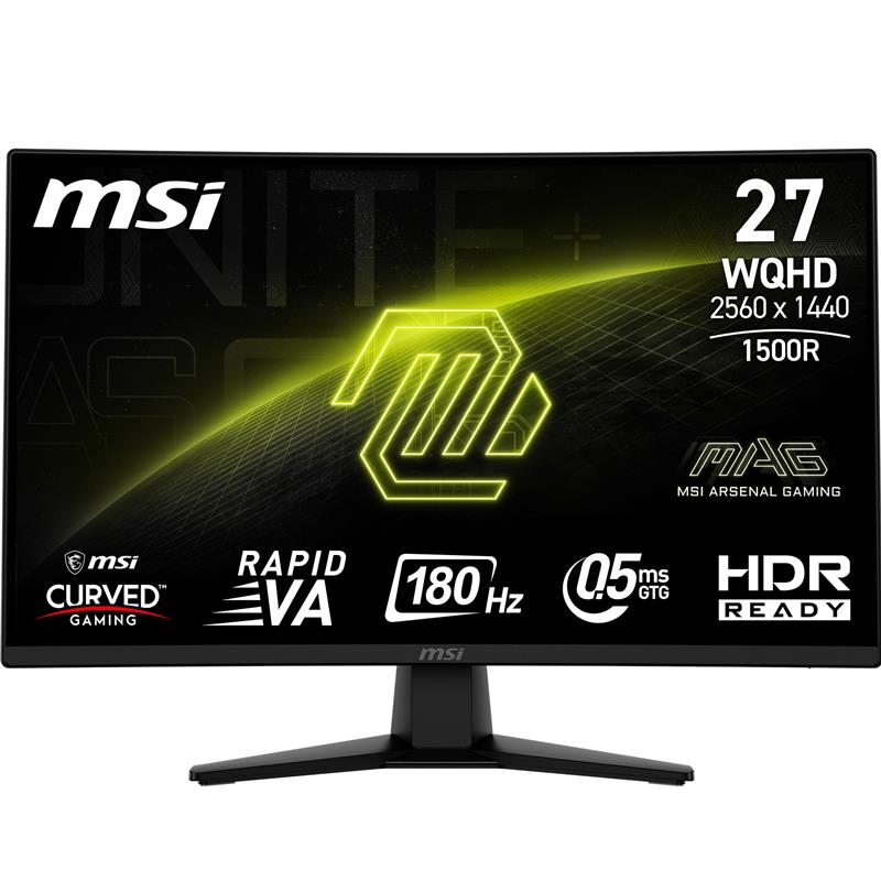 MSI 27" 2560 x 1440 VA Curved 180Hz Gaming Monitor