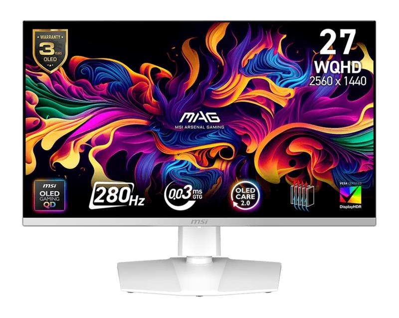 MSI MAG 26.5" 2560 x 1440 QHD QD-OLED 280Hz Gaming Monitor