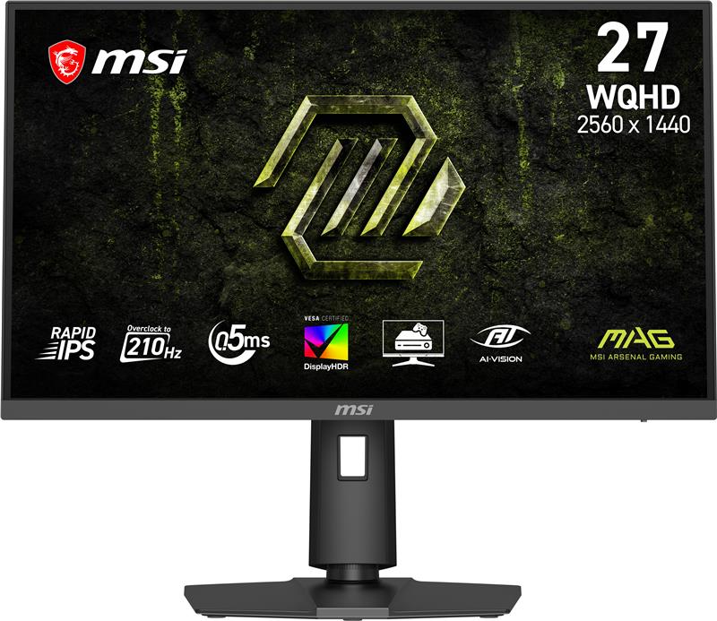 MSI MAG 27 po 2560 x 1440 QHD Rapid IPS 210Hz de jeu Moniteur