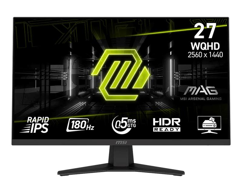 MSI MAG 27" 2560 x 1440 QHD Rapid IPS 240Hz Gaming Monitor(Open Box)
