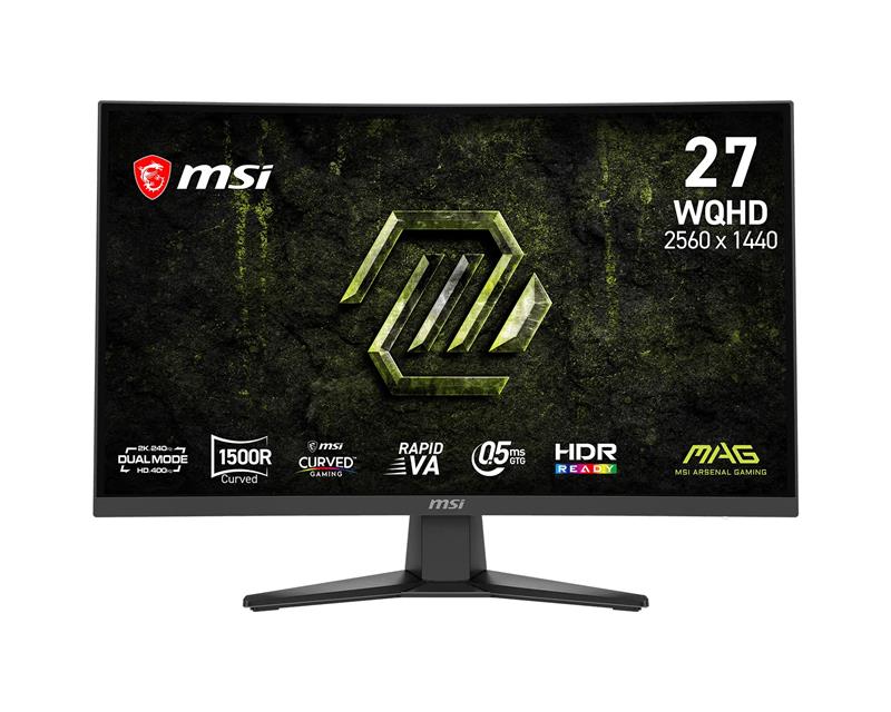 MSI MAG 27 po 2560 x 1440 QHD Rapid VA 240Hz de jeu Moniteur