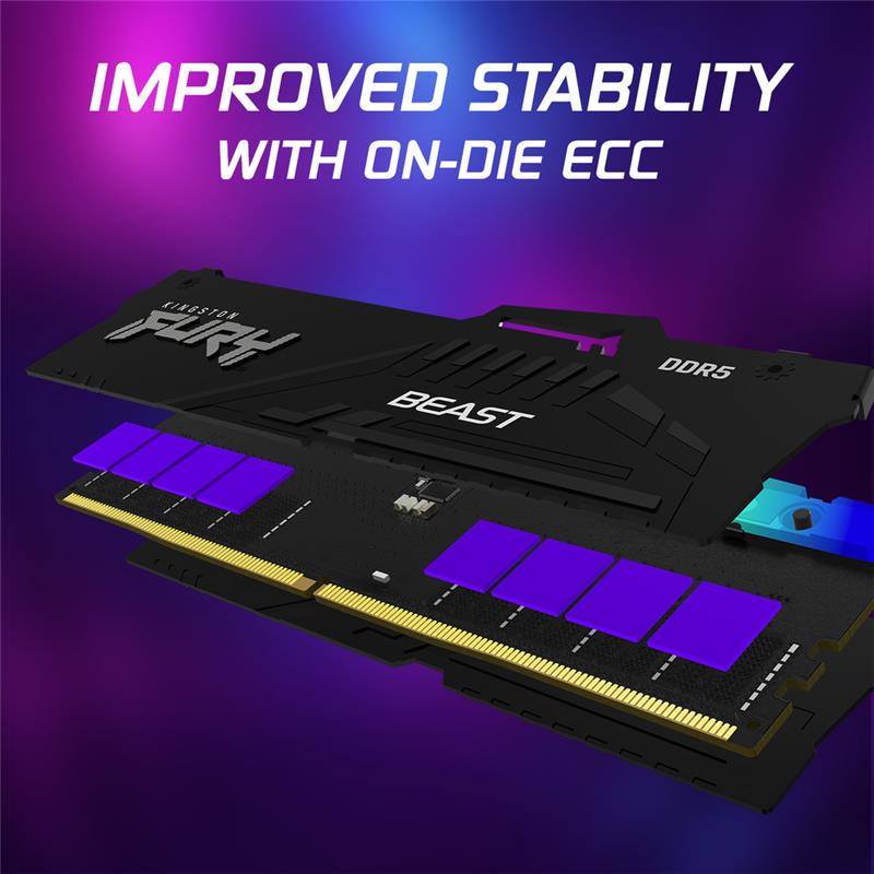 Kingston FURY Beast RGB 32GB (2x16GB) DDR5 5600MHz CL36 UDIMM