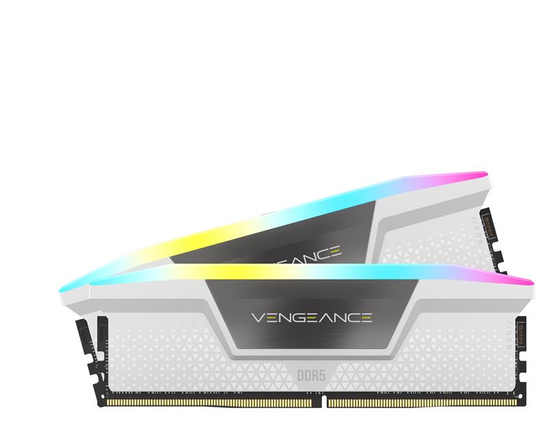 CORSAIR Vengeance RGB 64GB (2x32GB) DDR5 6000MHz CL30 White