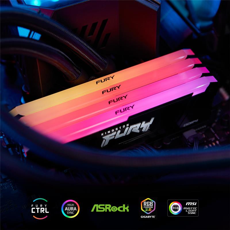 Kingston FURY Beast RGB 64GB (2x32GB) DDR4 3200MHz CL16 UDIMM