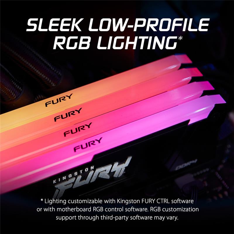 Kingston FURY Beast RGB 32GB (2x16GB) DDR4 3600MHz CL18 UDIMM