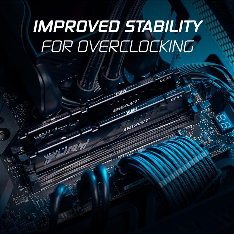 Kingston DDR5 32GB×2枚＝64GB 6000MHz/CL30 Kingston FURY Beast RGB 64GB (2x32GB) DDR5 6000MHz CL30