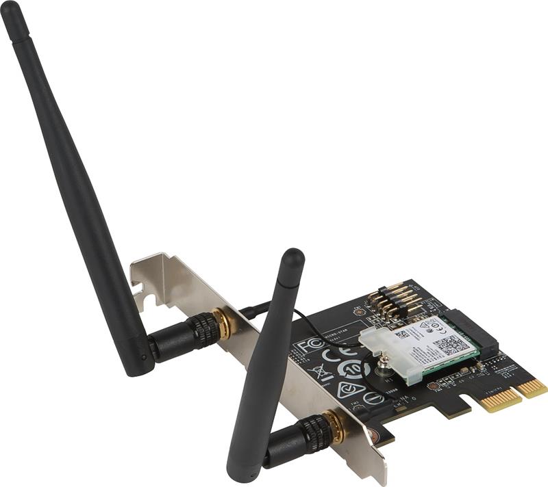 MSI intel 8265 PCI-E Adapter, Dual Band 2x2 802.11 AC, PCIE X1, 2.4/5 GHz, support Windows 7/8.1/10 (WIRELESS - AC)