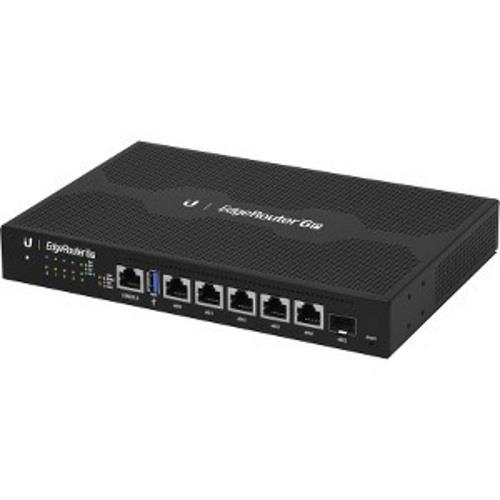 UBIQUITI Gigabit Routers With SFP - 6 Ports - Management Port - PoE Ports - 1 Slots - Gigabit Ethernet - 1U - Rack-mountable