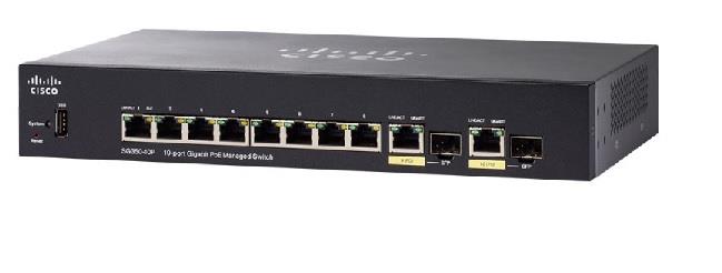 CISCO SG350-10P 10-Port Gigabit PoE Managed Switch