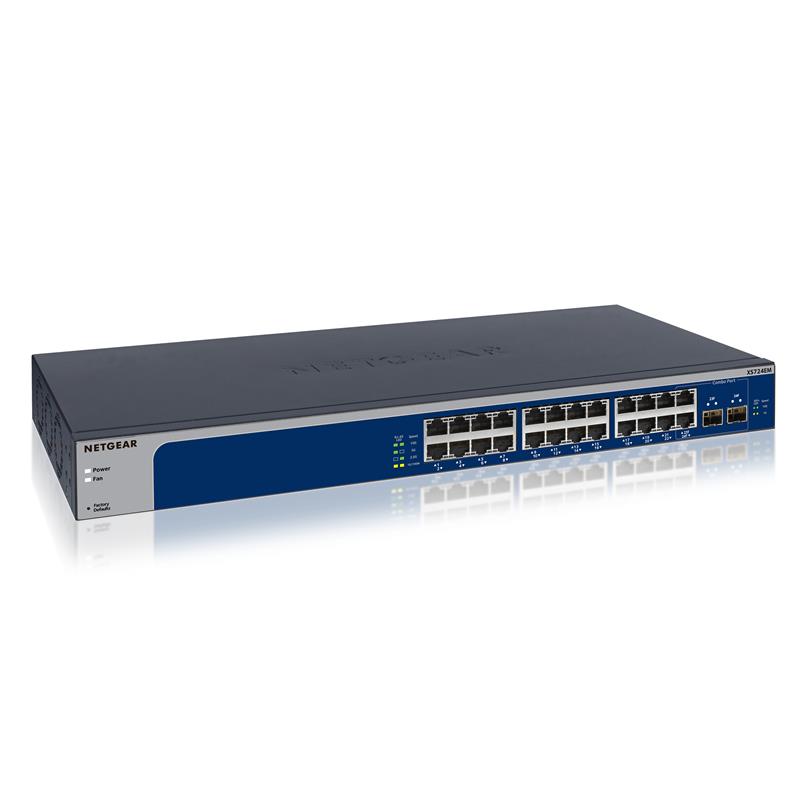 NETGEAR (XS724EM-100NAS) 24-Port 10-Gigabit/Multi-Gigabit Ethernet Smart Managed Plus Switch