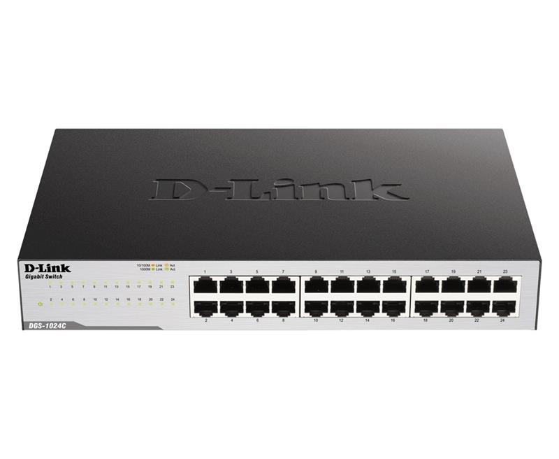 D-LINK (DGS-1024C) 24 Port Switch Gigabit LAN Desktop/Rackmount