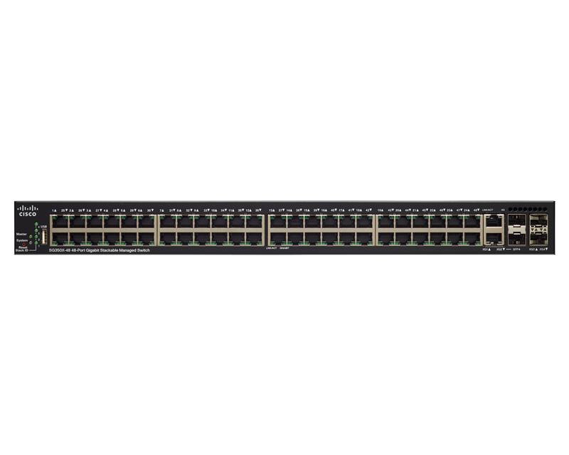 Cisco SG350X-48MP 48-Port Gigabit PoE Stackable Managed Switch