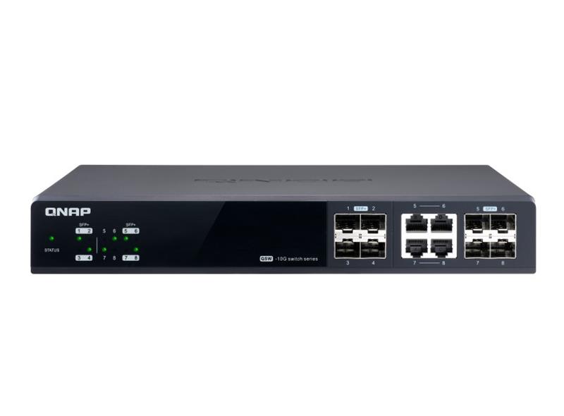 QNAP (QSW-M804-4C) Management Switch,8 port of 10GbE port speed,4 port SFP+,4 port