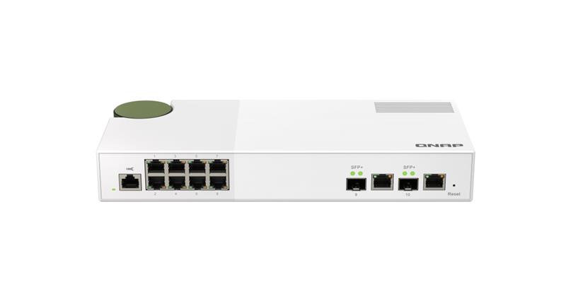 QNAP (QSW-M2108-2C) Management Switch, 8 port 2.5Gbps, 2 port 10Gbps SFP+/ NBASE-T Combo. Easy management with web browser.