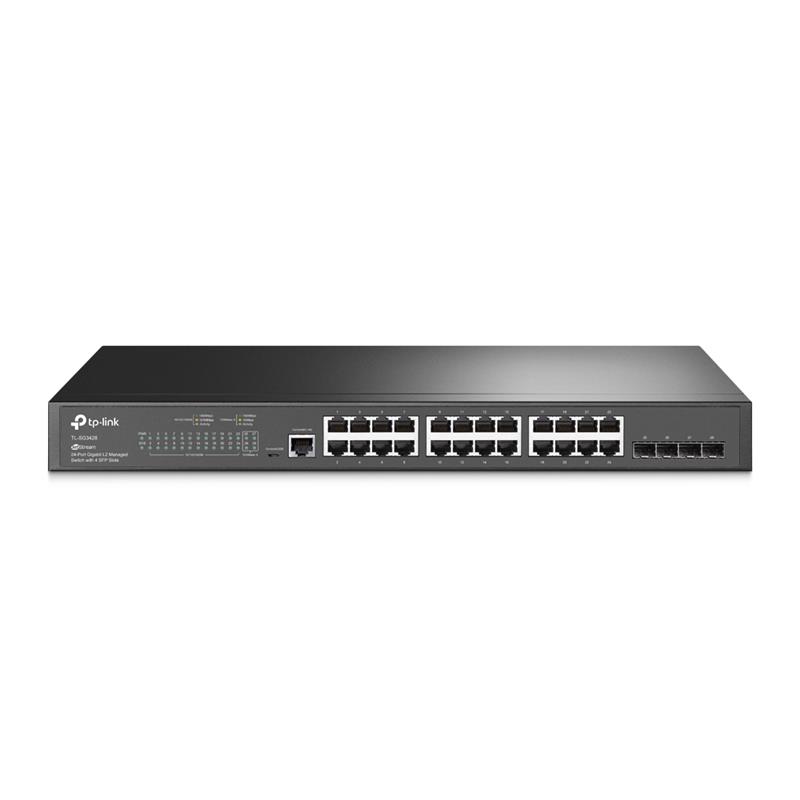TP-Link (TL-SG3428) JetStream 24 Port Gigabit L2 Managed Switch with 4 SFP Slots Retail
