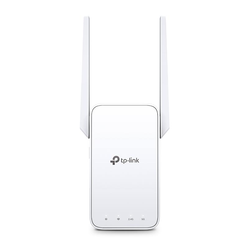 TP-LINK (RE315) AC1200 Mesh Wi-Fi Range Extender. 2.4 GHz (300 Mbps) and 5 GHz (867 Mbps) dual-band Wi-Fi connection. 1 x 10/10